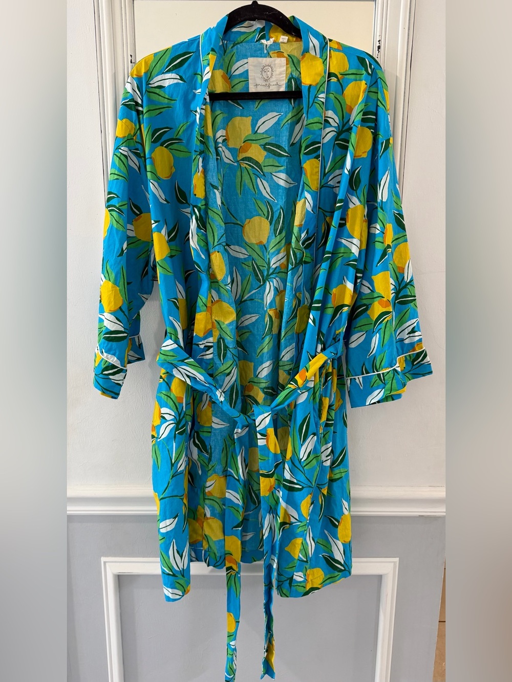 printfresh Lemon Zest Cotton Robe
